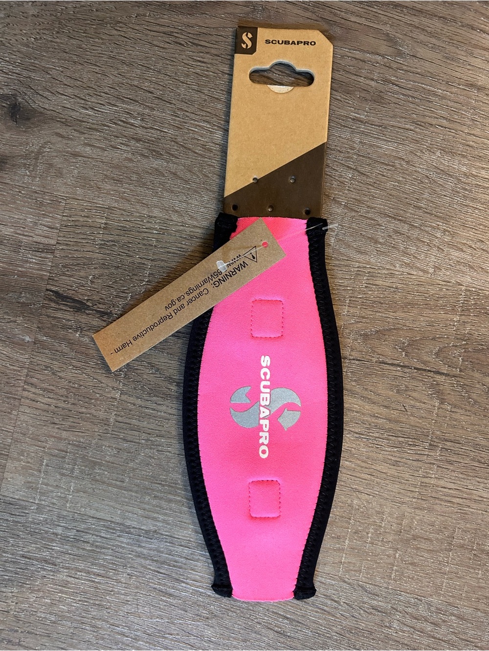 Scubapro Mask Strap Cover 2.5mm Black/Pink Dive Snorkel Strap Pad